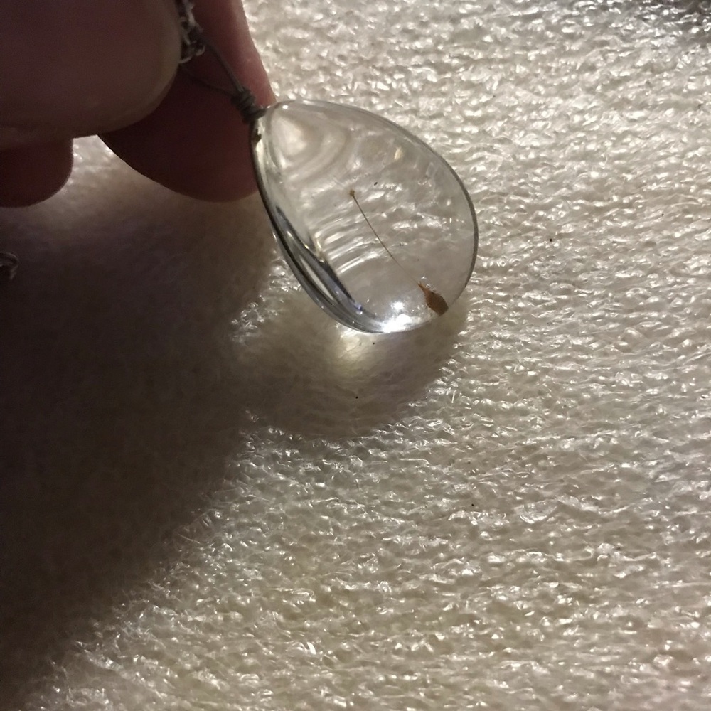 Elegant Silver Pendant Dandelion Necklace - Picture 4 of 4